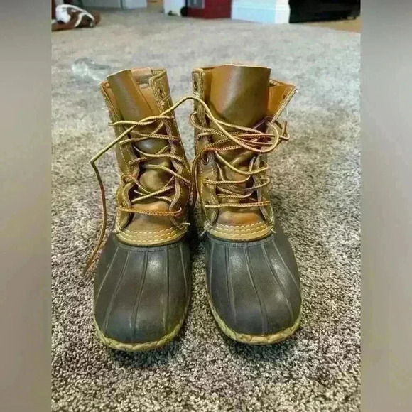 L.L. Bean Bean Boots women’s size 8 brown black - Picture 1 of 8